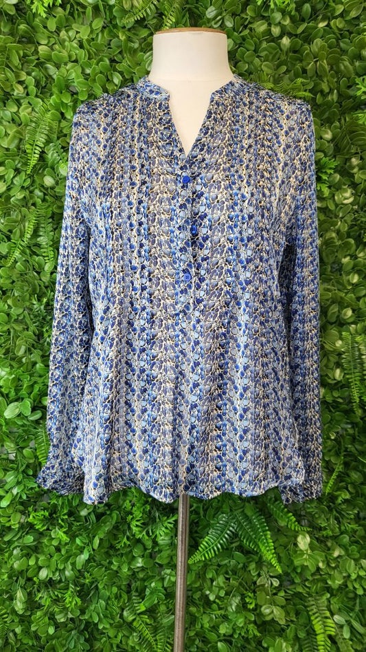 Lolly's Laundry Blue Helena Patterned Top (8)