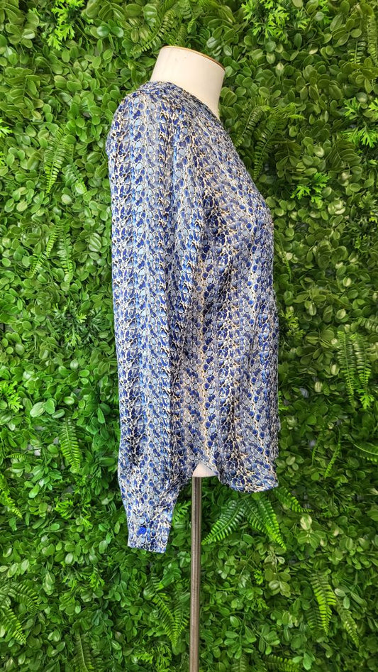 Lolly's Laundry Blue Helena Patterned Top (8)