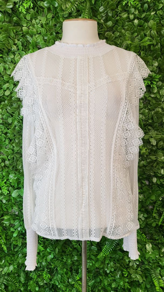 Decjuba Off White Lace Top (14)