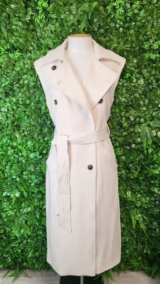 Decjuba Cream Eloise Sleeveless Trench (8-10)
