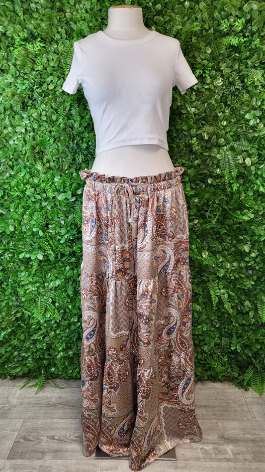 Amaya Paisley Print Tiered Skirt (14)