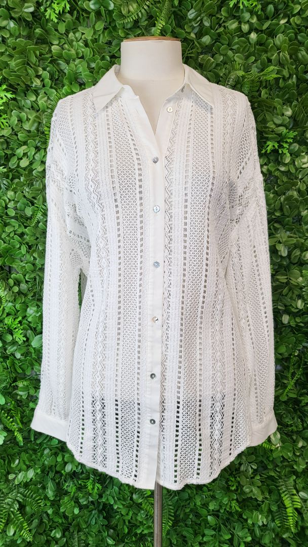 Zara Ivory Lace Shirt BNWT (16)