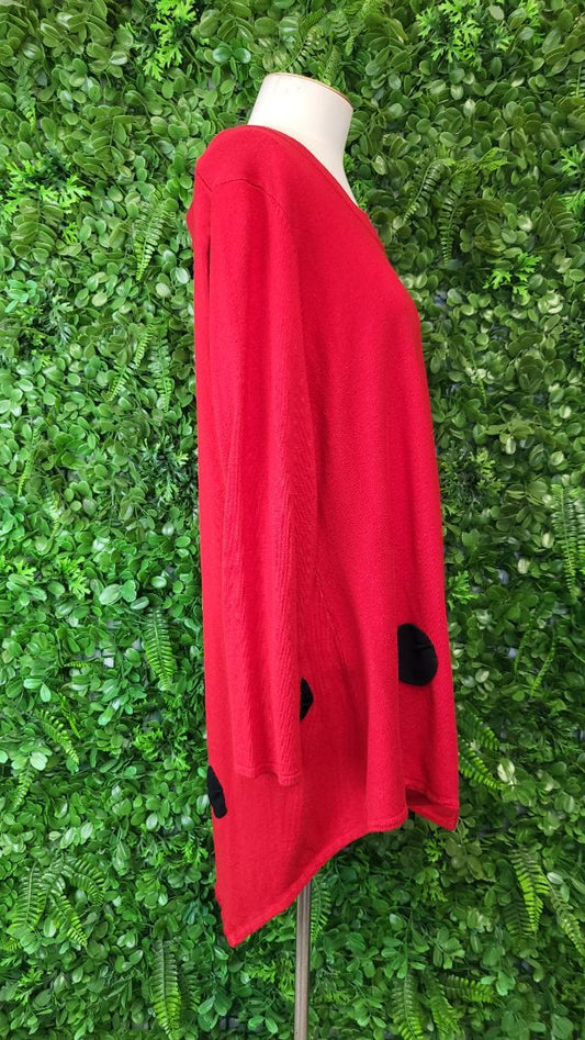 Ts Petite Red Knit Top (14-16)