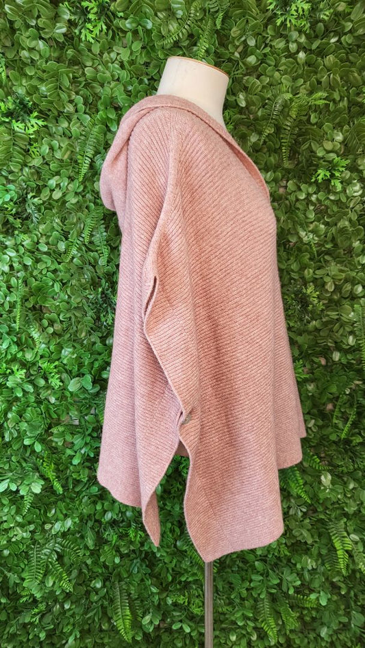 Italian Affair Salmon Poncho Knit Top (10-16)