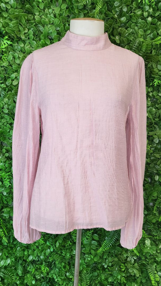 Wish Pink High Neck Blouse (10)