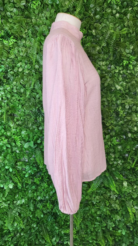 Wish Pink High Neck Blouse (10)