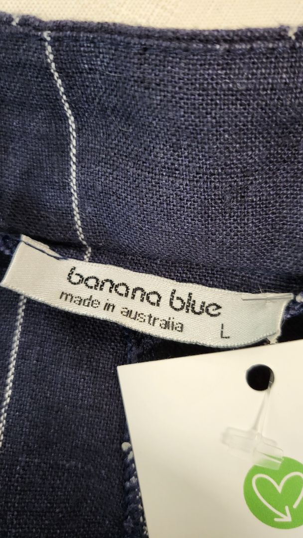 Banana Blue Pinstripe Pleat Front Pant (14)