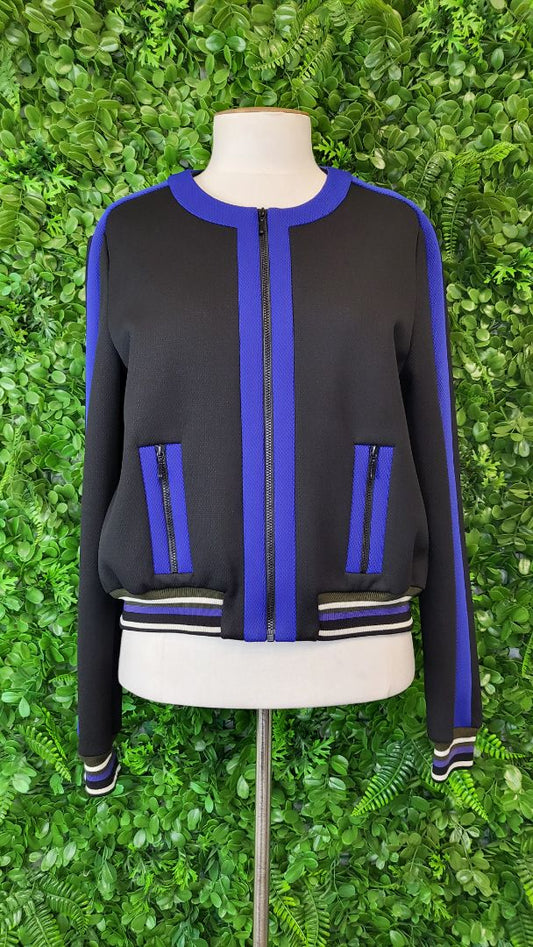 The Letter Q Blue/Black Bomber Jacket (12)