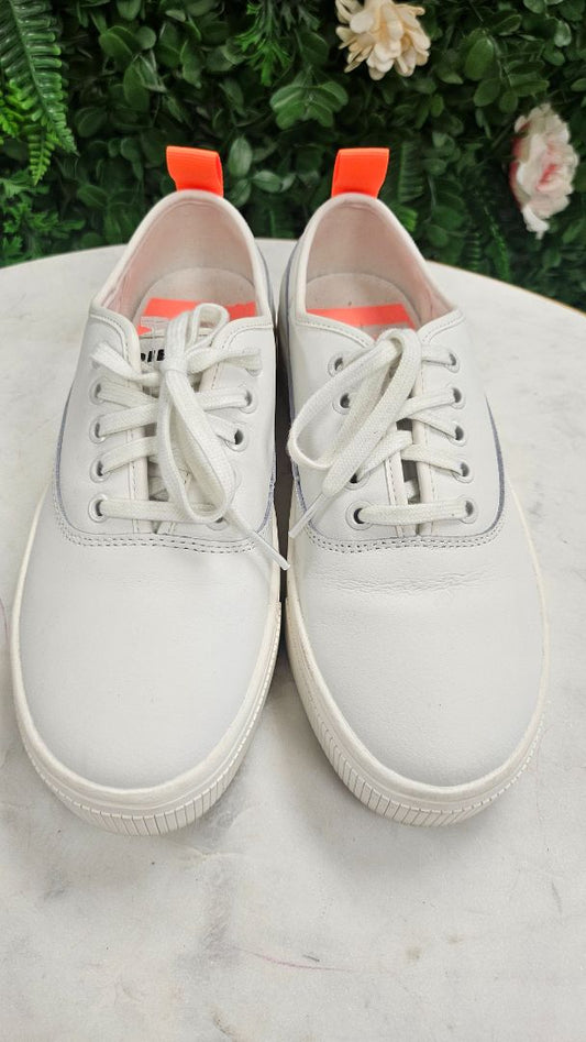 Diesel White Leather Sneaker (38)