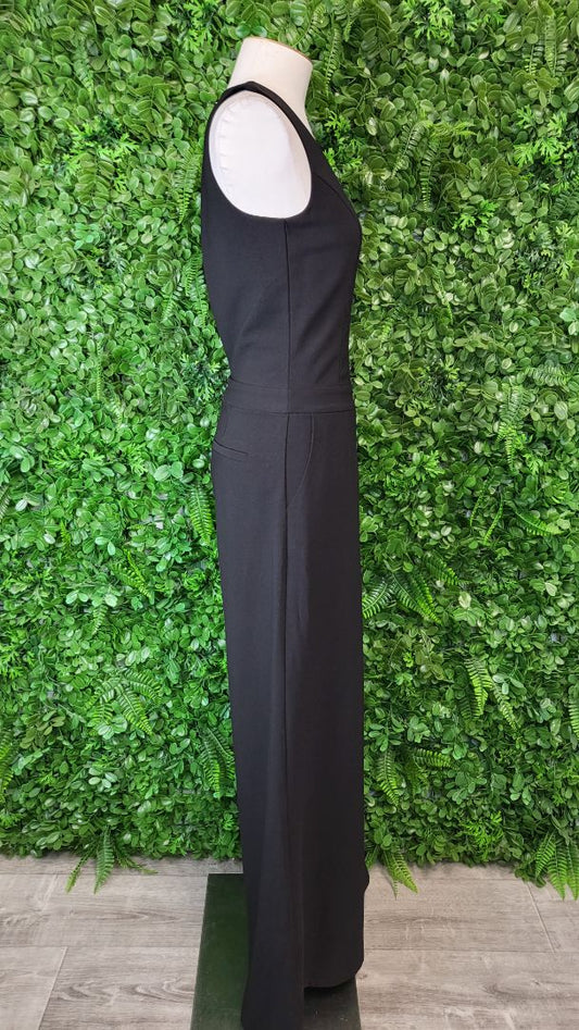 Pink Stitch Black Wide Leg Jumpsuit (6)
