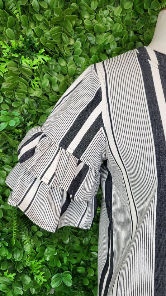 Thing Thing Stripe Frill Sleeve Top (8)