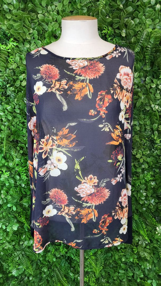 In Love With Ivy Floral Batwing Top (12-14)