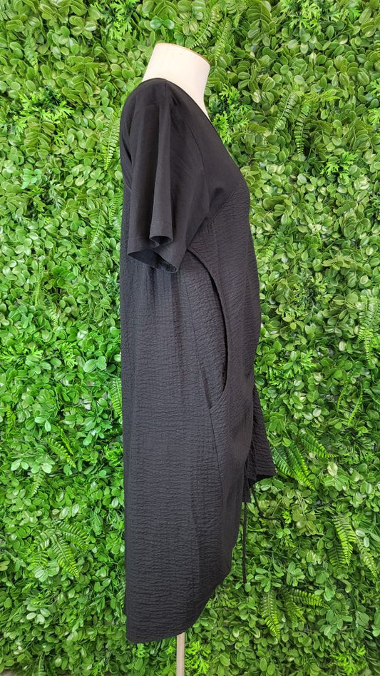 Zafina Black Contrast Dress (10)