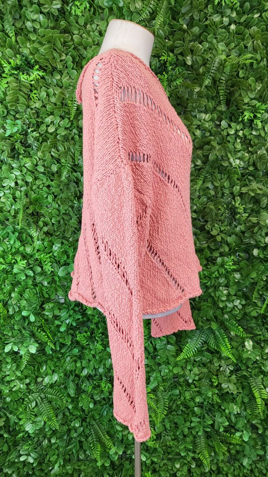 Free People Peach Over Knit (12-16)