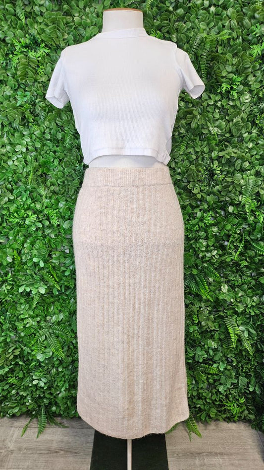 Eb & Ive Oat Kinsella Knit Skirt BNWT (12-14)