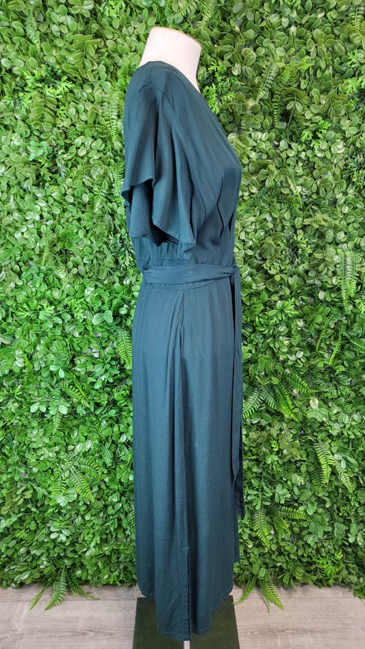 Blak Love Green Flutter Dress (12)