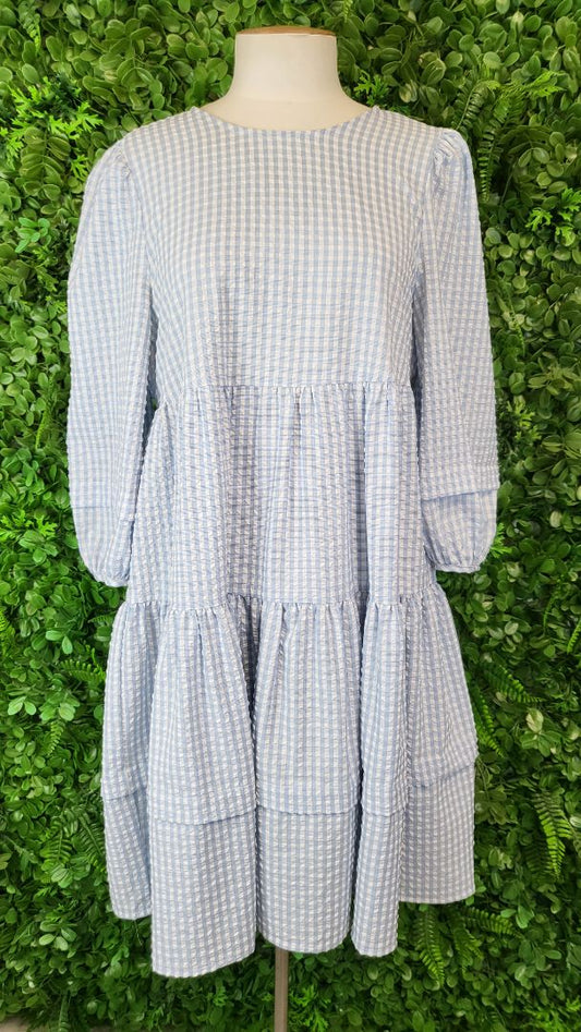 Only Gingham Tiered Dress (12)