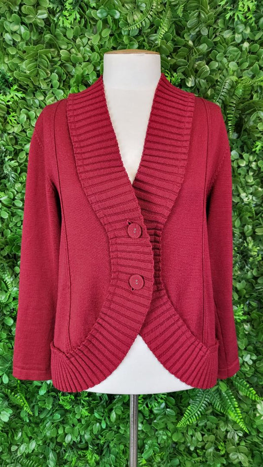 Fields Red Merino Cardigan (12)