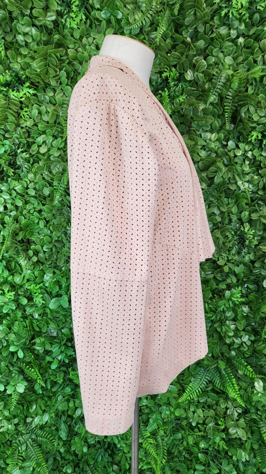 Loobies Story Blush Suede Waterfall Jacket (12)