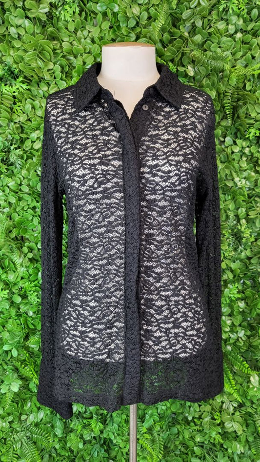 Decjuba Black Lace Shirt (12-14)