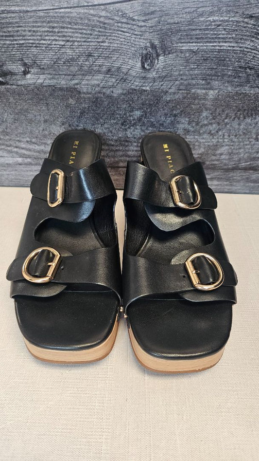 Mi Piaci Black Wedge Heel (41)