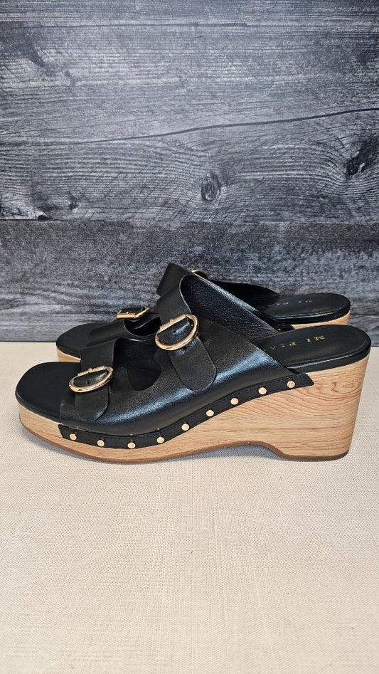 Mi Piaci Black Wedge Heel (41)