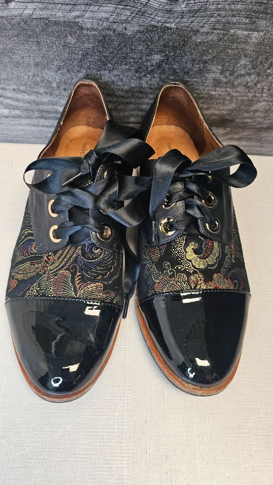 Isabella Anselmi Black Lace Up Brogue (39)
