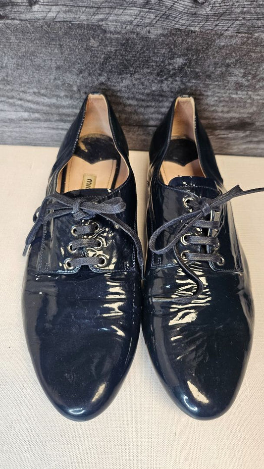 Miu Miu Navy Patent Flat (38)