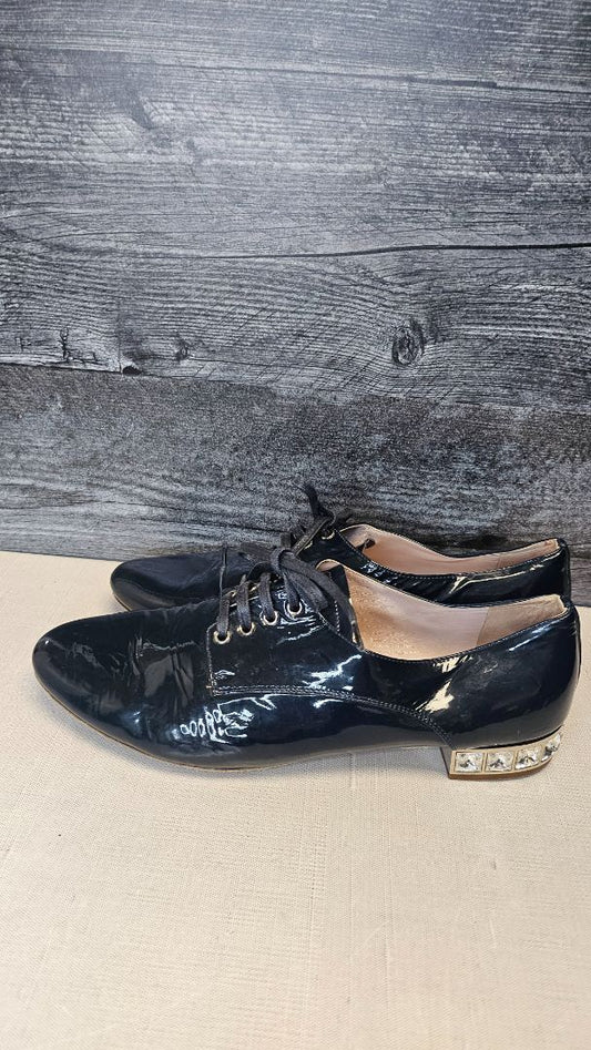 Miu Miu Navy Patent Flat (38)