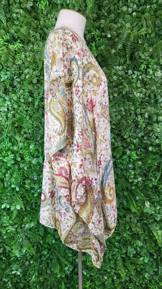 Lucky Brand Multi Silk Top (14-16)