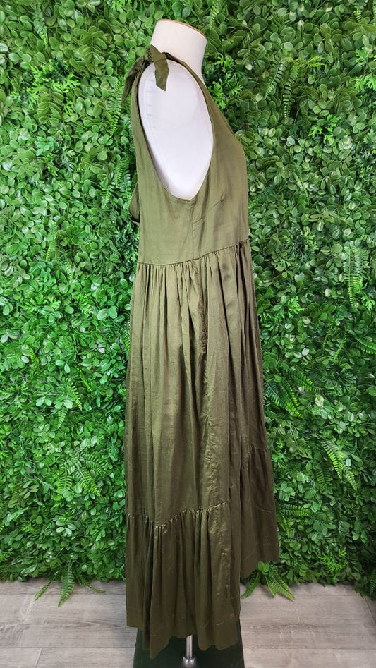 Blak Luxe Olive Tie Shoulder Dress BNWT (12)