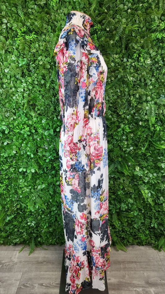 Augustine Floral Shirred Maxi Dress (8)
