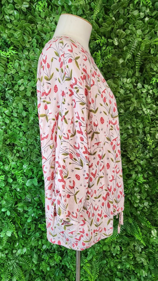 Ketz-ke Pink Floral Top (8-10)