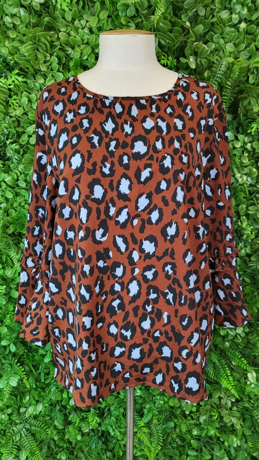 Seduce Brown Animal Print Top (12)