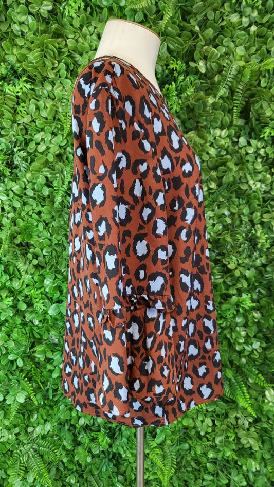 Seduce Brown Animal Print Top (12)