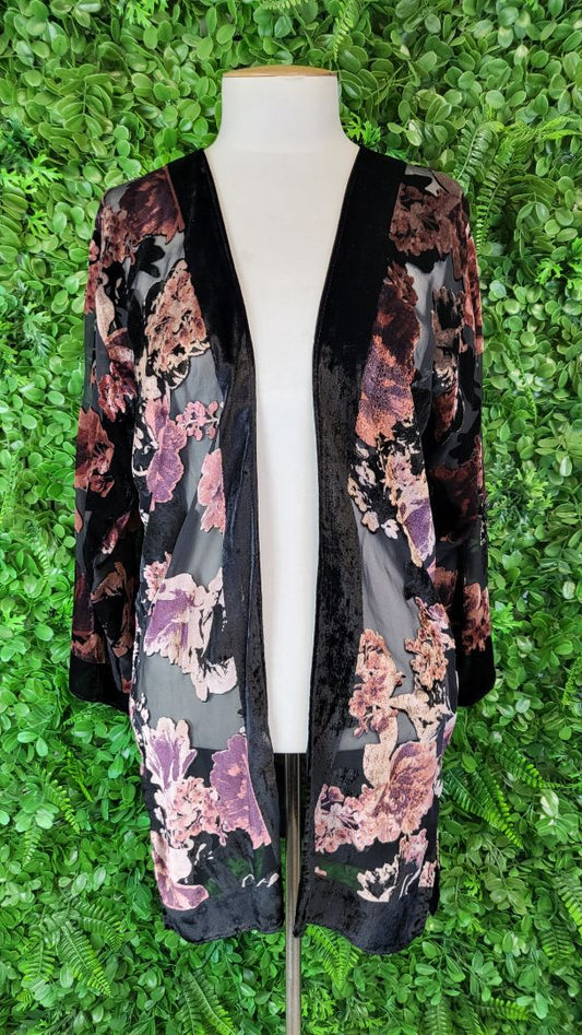 Forever New Black Burnout Kaftan (S)