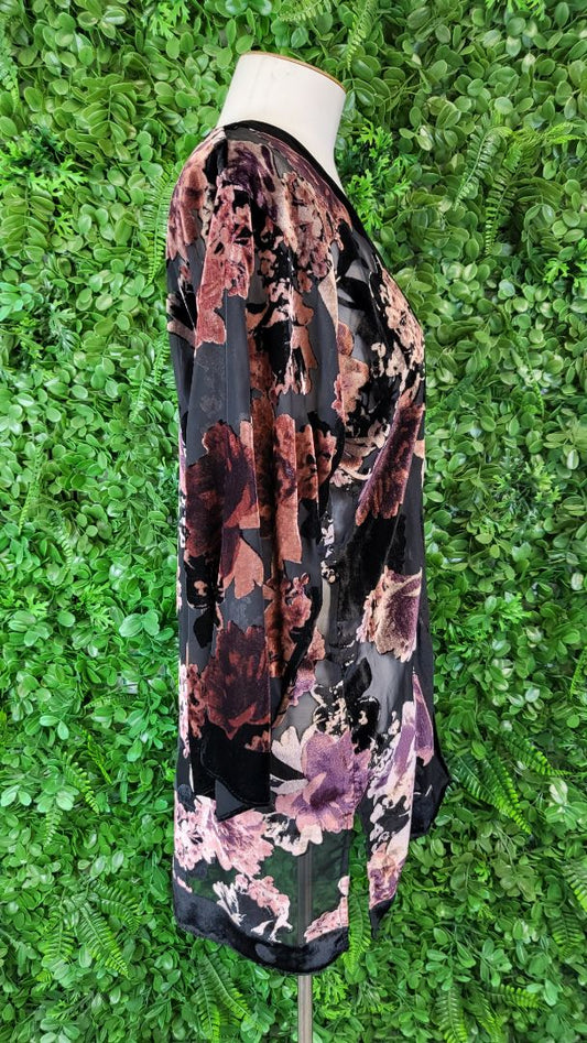 Forever New Black Burnout Kaftan (S)