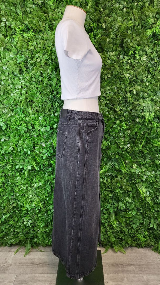 Max Grey Denim Skirt (10)