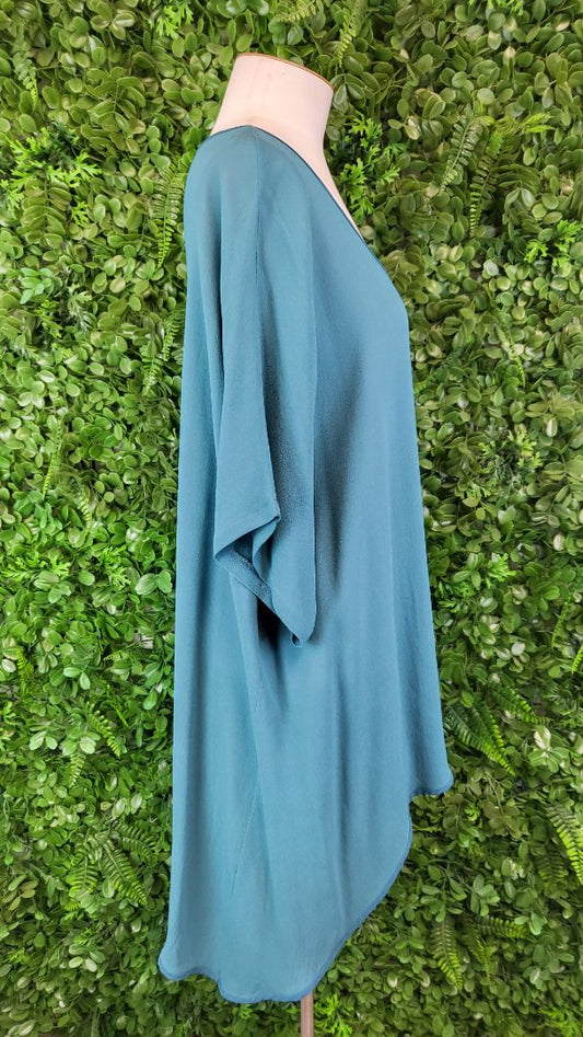 Deanne Hobbs Teal Oversized Sheer Top (20)
