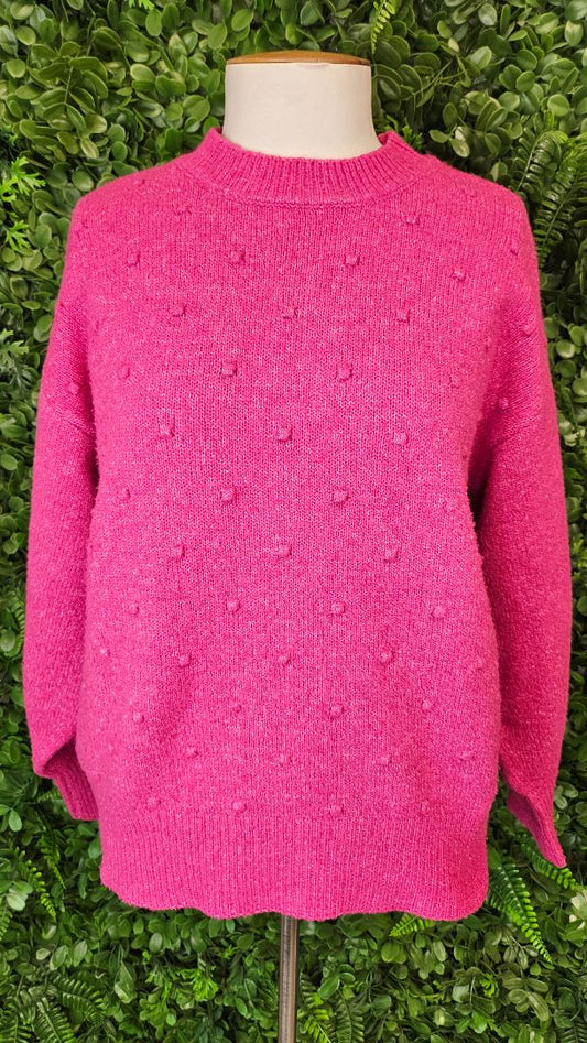 Whistle Pink Bobble Knit (10)