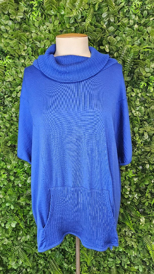 Siren Azure Poncho Knit Top (16)