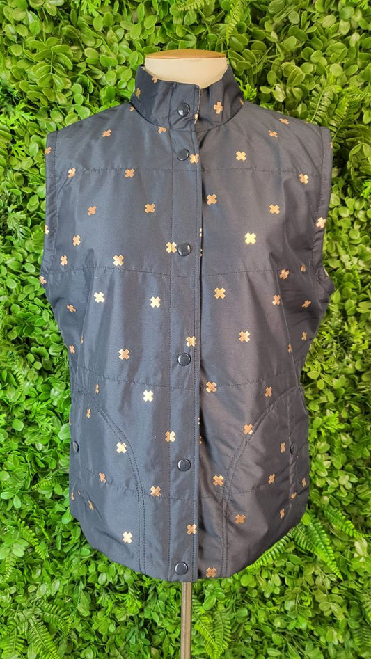 Elm Navy/Gold Foil Cross Vest (12)