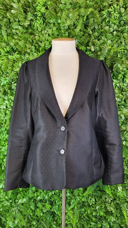 Sable & Minx Black Pattern Blazer (14)
