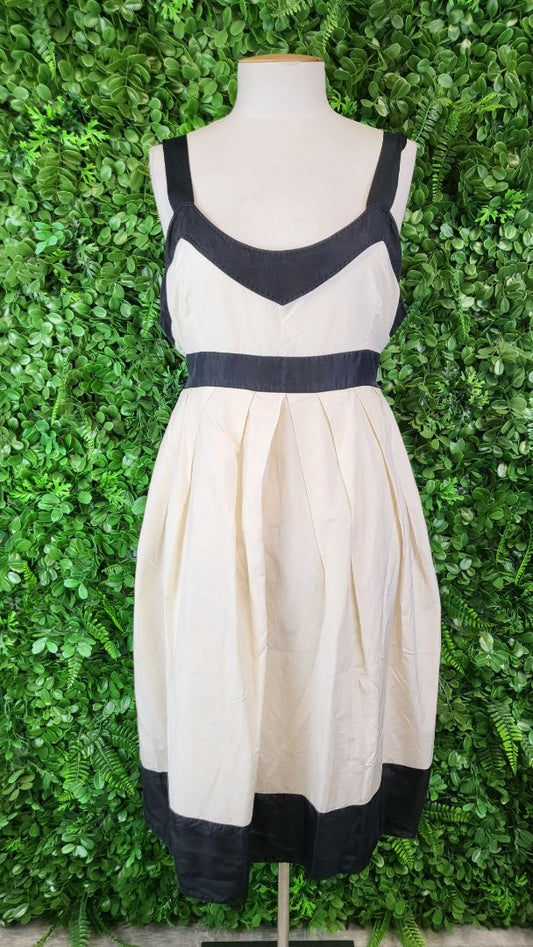 Country Road Cream/Black Silk/Cotton Sun Dress (14)