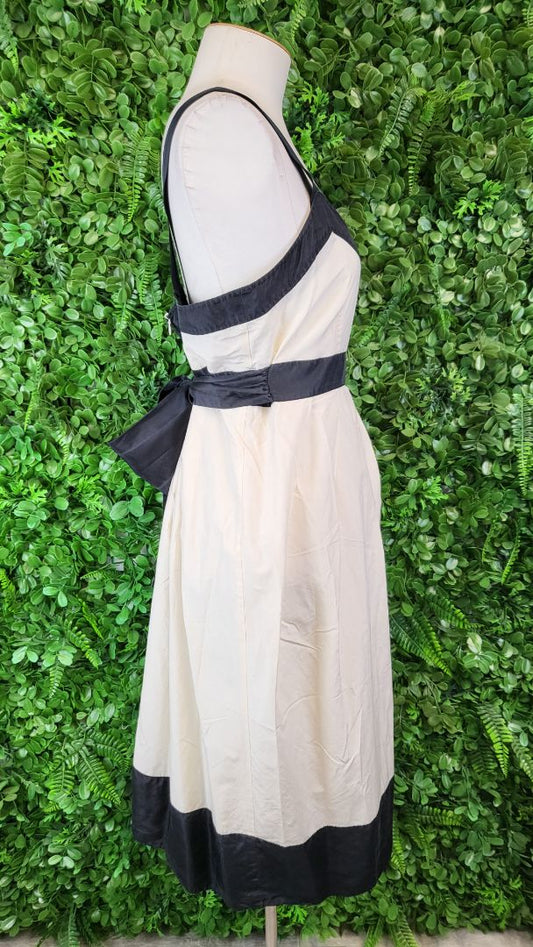 Country Road Cream/Black Silk/Cotton Sun Dress (14)