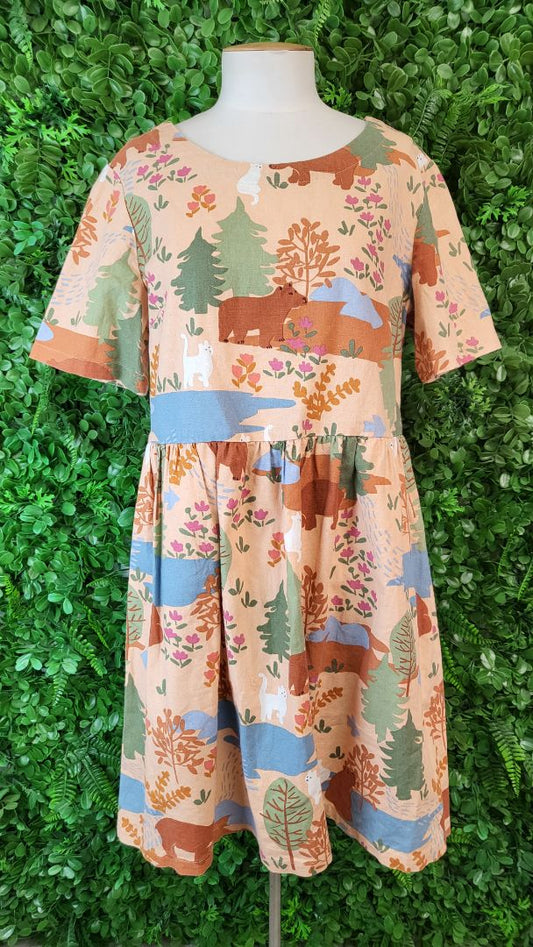 Princess Highway Print Linen Blend Dress (10-12)