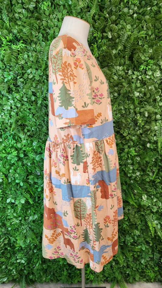 Princess Highway Print Linen Blend Dress (10-12)