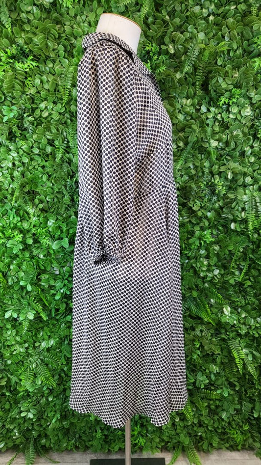 Gloss by Shine On Beige/Black Dot Dress (12)