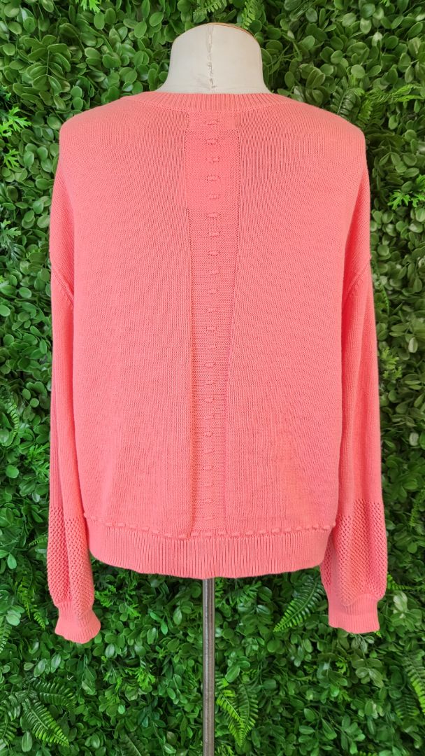 Madly Sweetly Coral Cotton Cardigan (14)