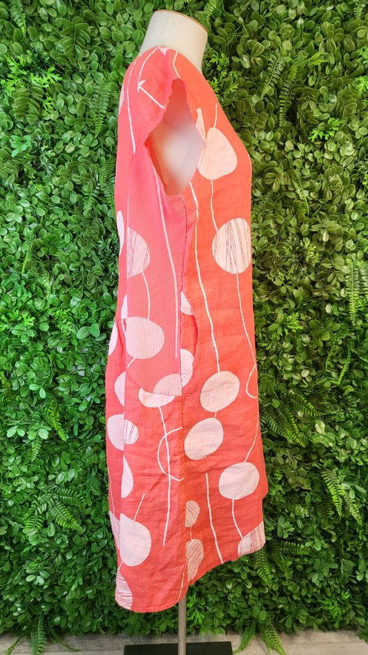 Simply Linen Print Linen Dress (12-14)